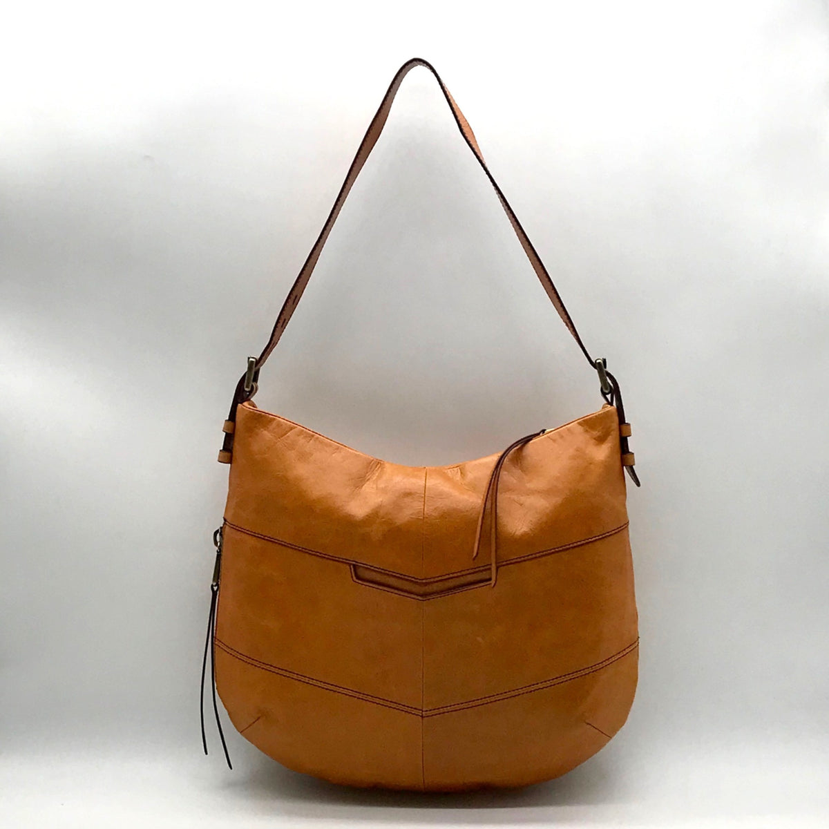 Hobo Slouchy Brown Leather Shoulder Bag