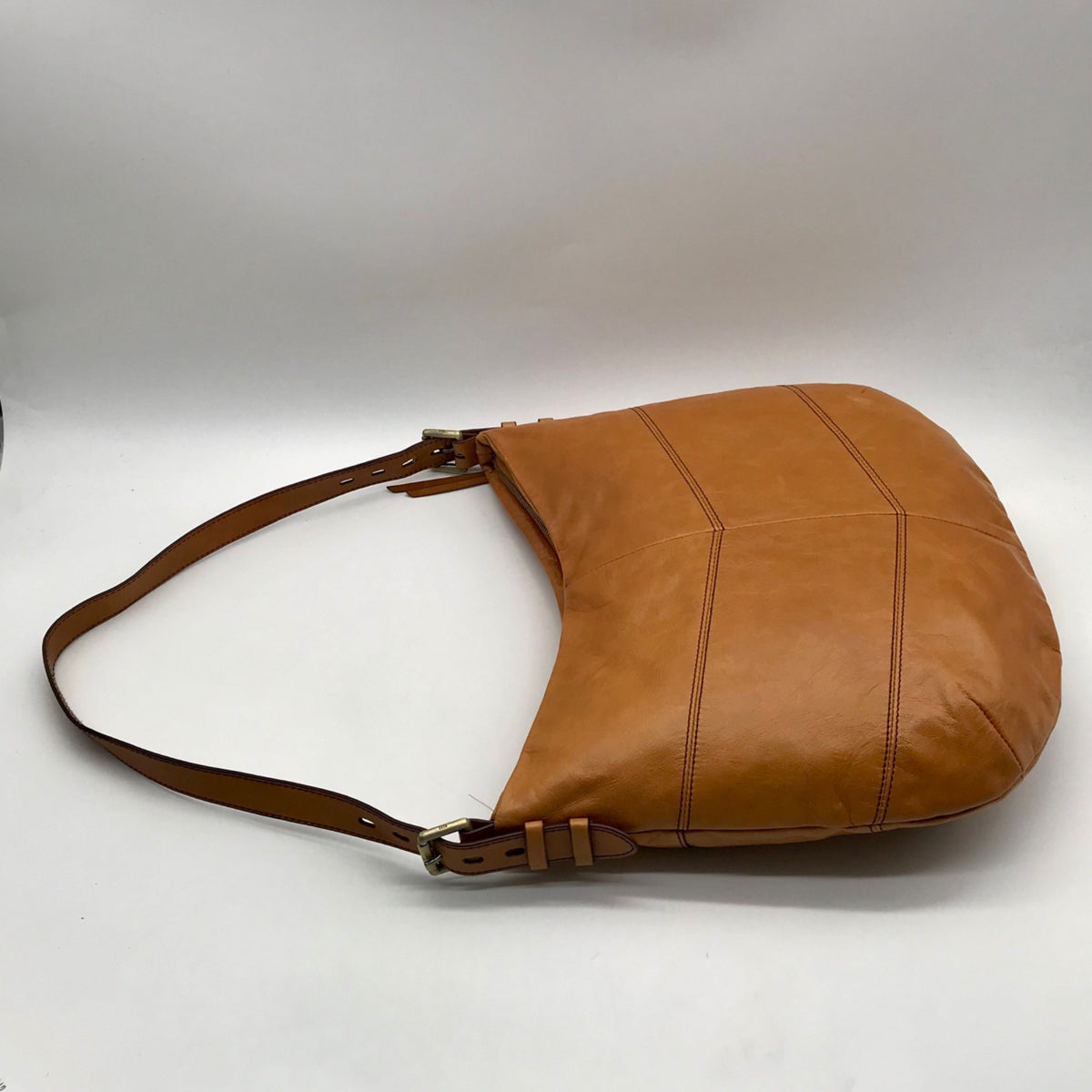 Hobo Slouchy Brown Leather Shoulder Bag