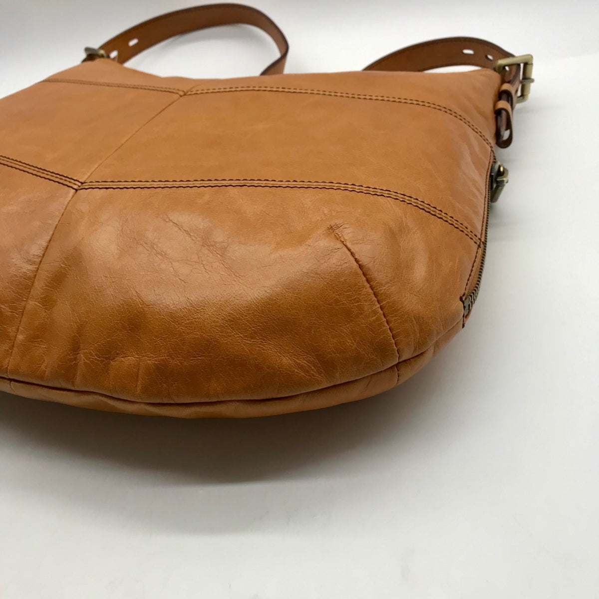 Hobo Slouchy Brown Leather Shoulder Bag