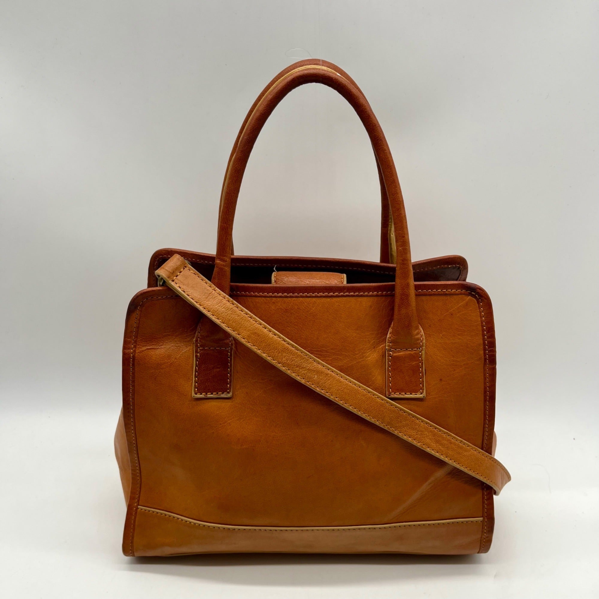 Noonday Collection Tan Leather Bravo Bag
