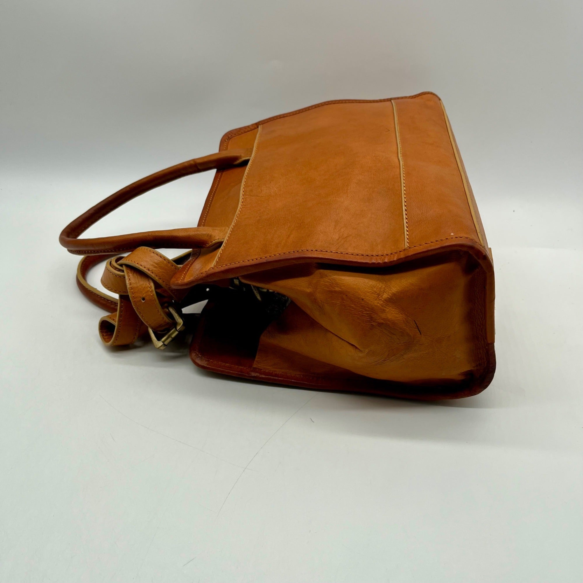 Noonday Collection Tan Leather Bravo Bag