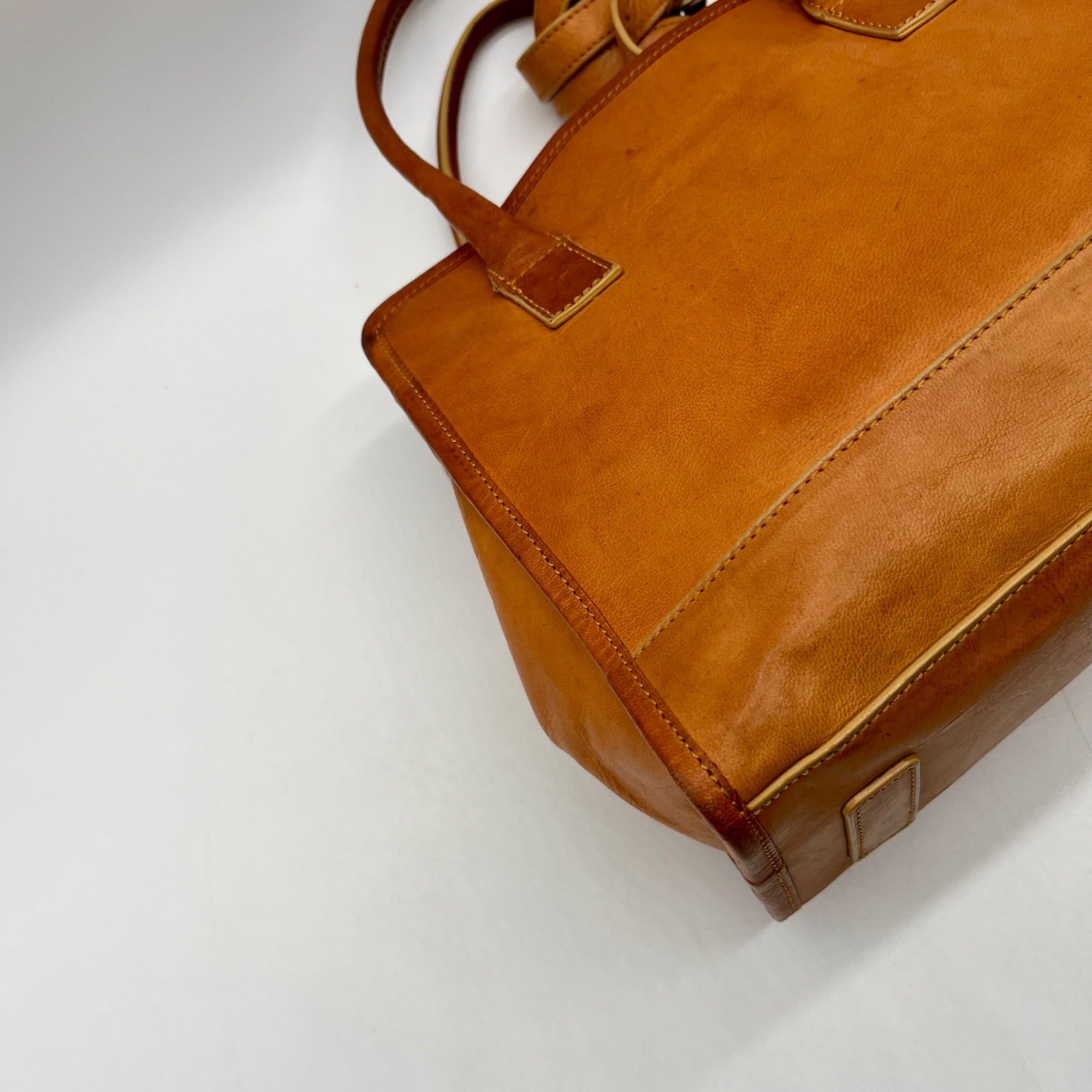 Noonday Collection Tan Leather Bravo Bag
