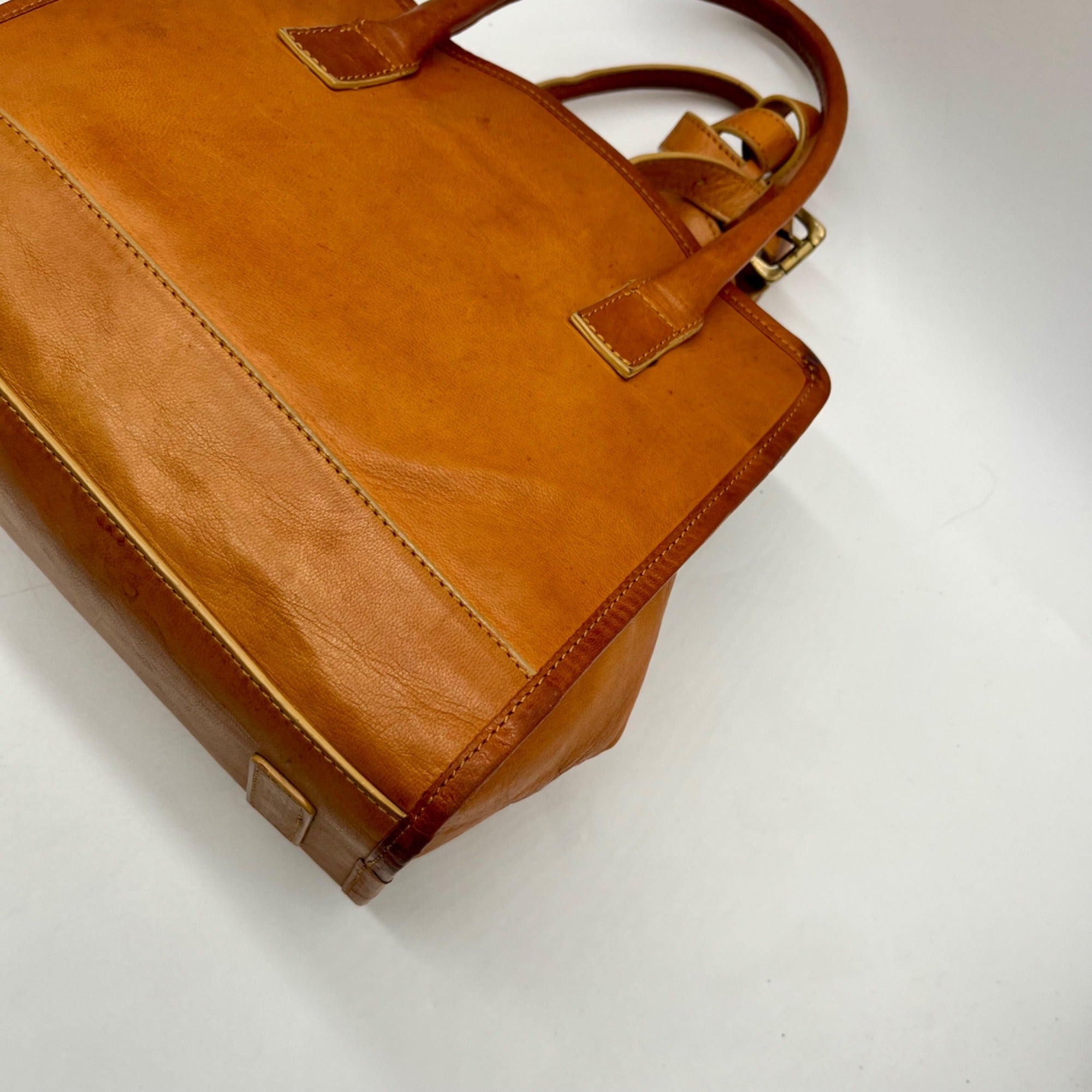 Noonday Collection Tan Leather Bravo Bag