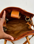 Noonday Collection Tan Leather Bravo Bag
