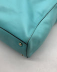 Kate Spade Turquoise Leather Hampton Janie Road Large Tote Bag
