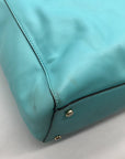 Kate Spade Turquoise Leather Hampton Janie Road Large Tote Bag