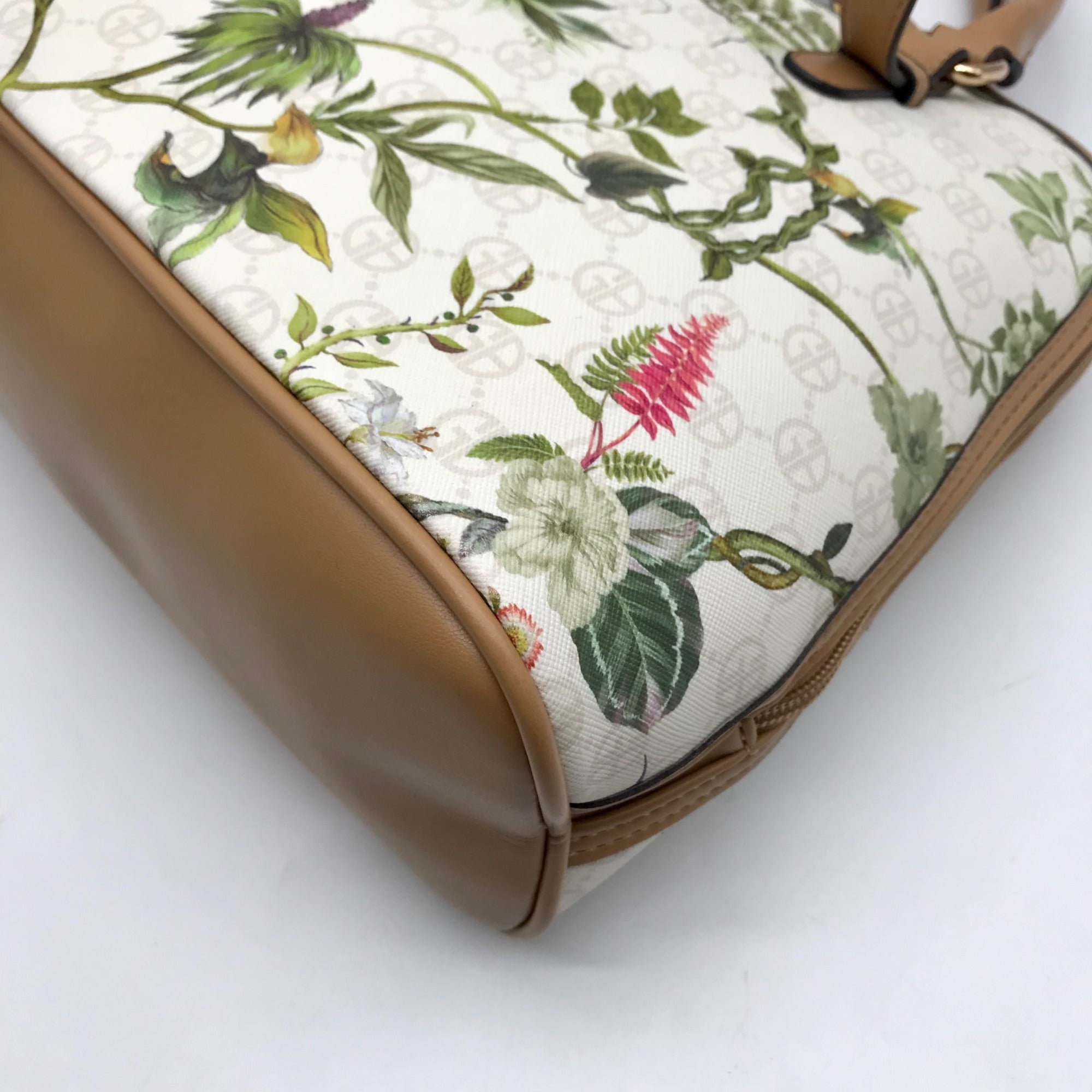 Giani Bernini Cream Tropical Dome Satchel Bag