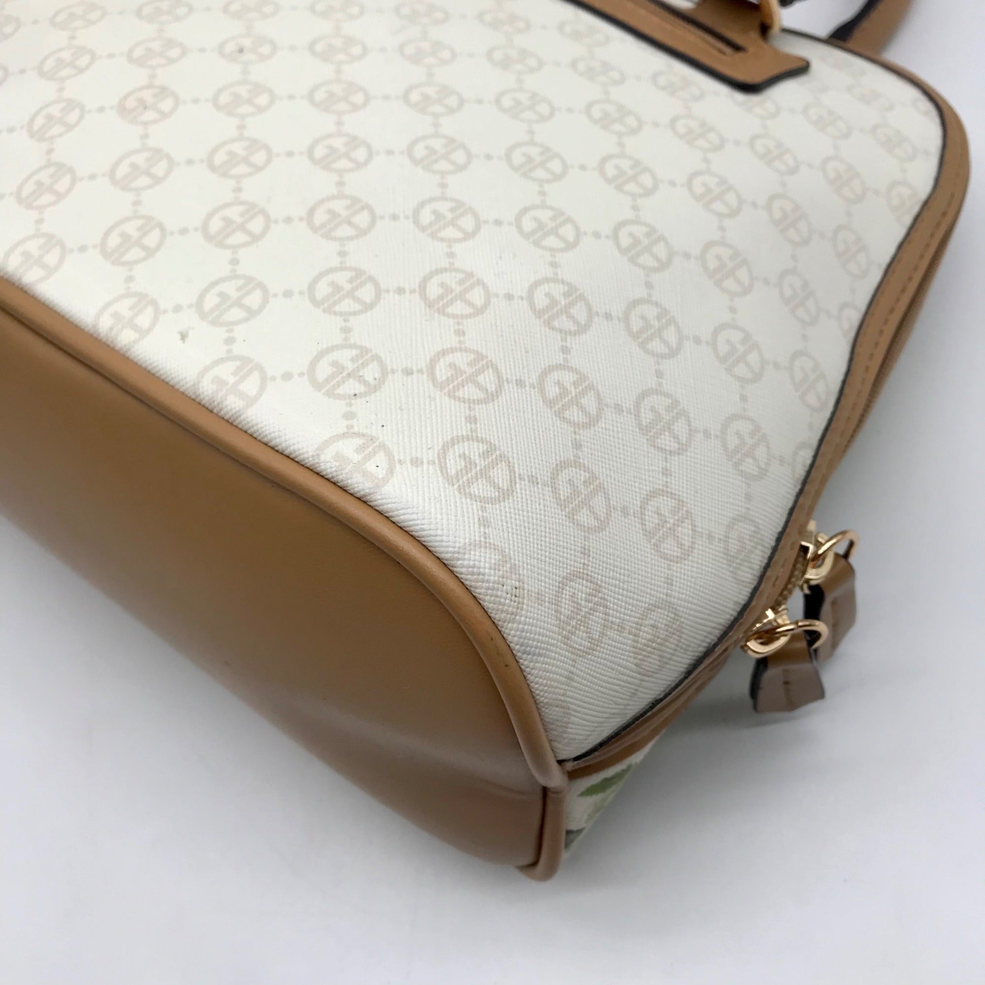 Giani Bernini Cream Tropical Dome Satchel Bag