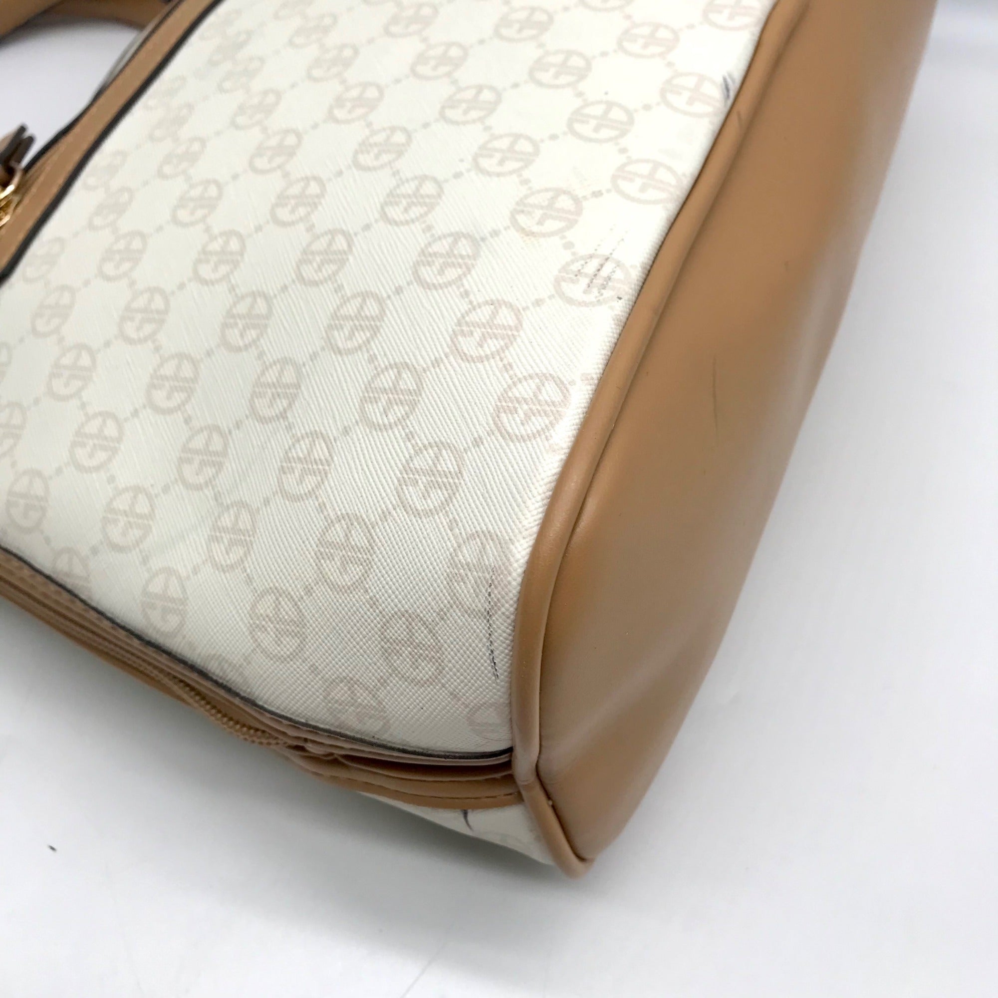 Giani Bernini Cream Tropical Dome Satchel Bag
