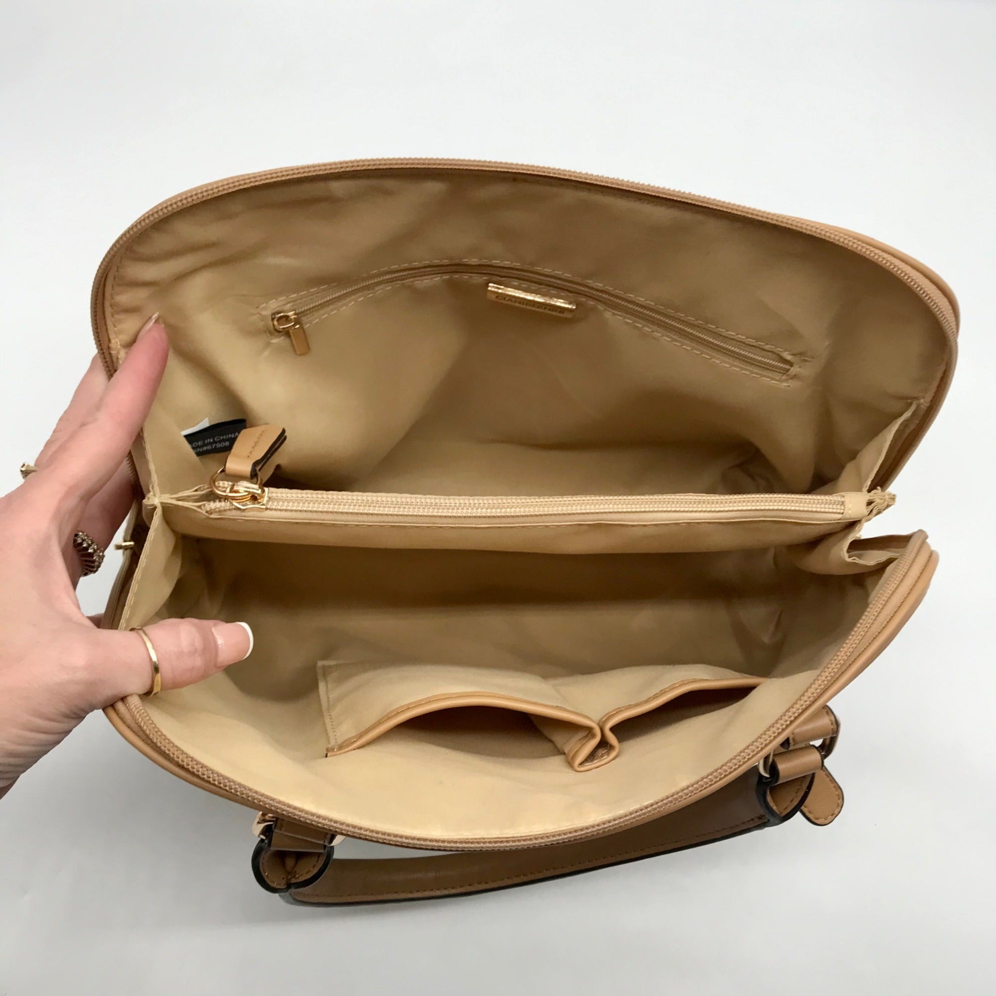 Giani Bernini Cream Tropical Dome Satchel Bag
