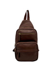 Unbranded Brown Multi Pocket Sling Backpack