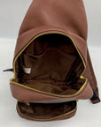 Unbranded Brown Multi Pocket Sling Backpack