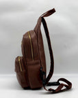 Unbranded Brown Multi Pocket Sling Backpack