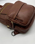 Unbranded Brown Multi Pocket Sling Backpack