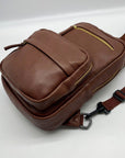 Unbranded Brown Multi Pocket Sling Backpack