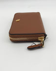 Ralph Lauren Brown Leather Zip Wallet