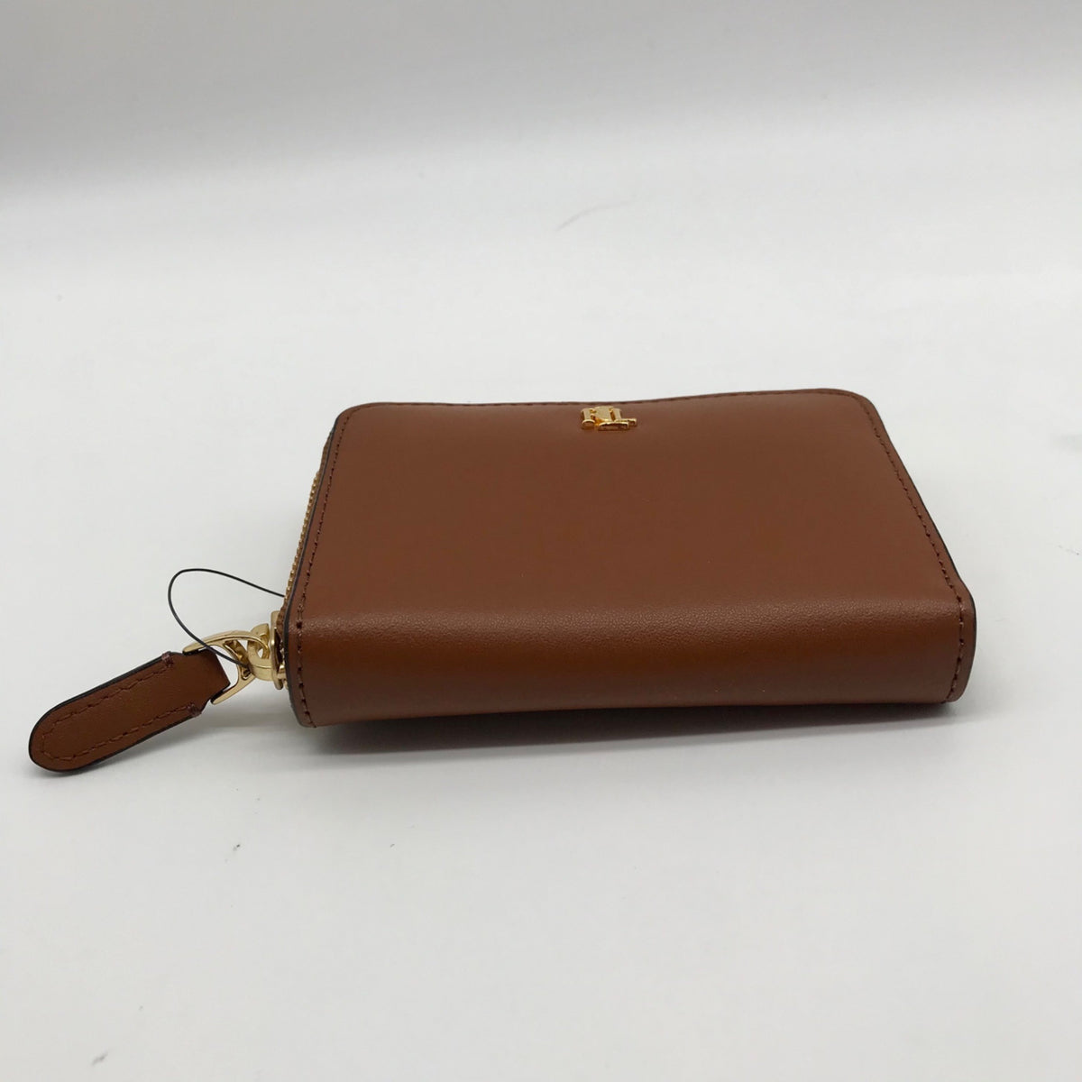 Ralph Lauren Brown Leather Zip Wallet