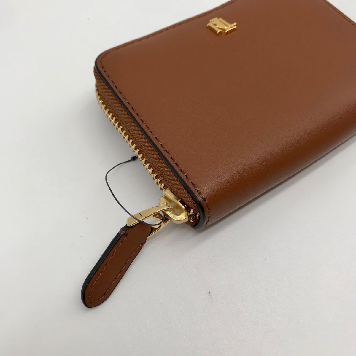 Ralph Lauren Brown Leather Zip Wallet