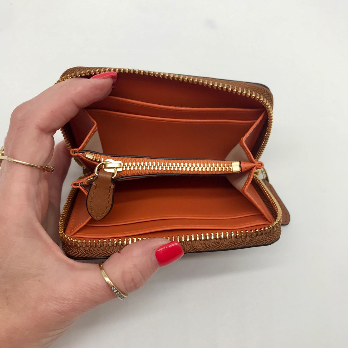 Ralph Lauren Brown Leather Zip Wallet