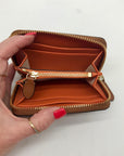 Ralph Lauren Brown Leather Zip Wallet