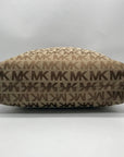 Michael Kors Tan & Brown Monogram Jacquard Canvas Tote Bag