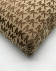 Michael Kors Tan & Brown Monogram Jacquard Canvas Tote Bag