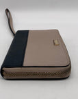 Kate Spade Laurel Way Taupe and Black Colorblock Zip Around Wallet