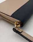 Kate Spade Laurel Way Taupe and Black Colorblock Zip Around Wallet