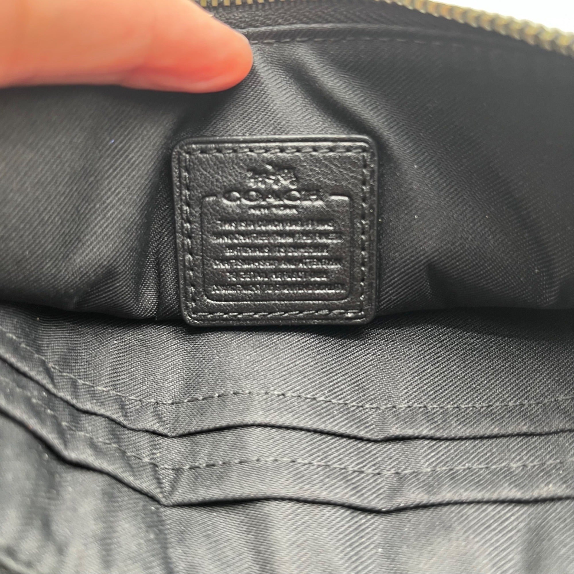 Coach Metallic Silver Leather Wristlet