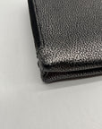 Coach Metallic Silver Leather Wristlet
