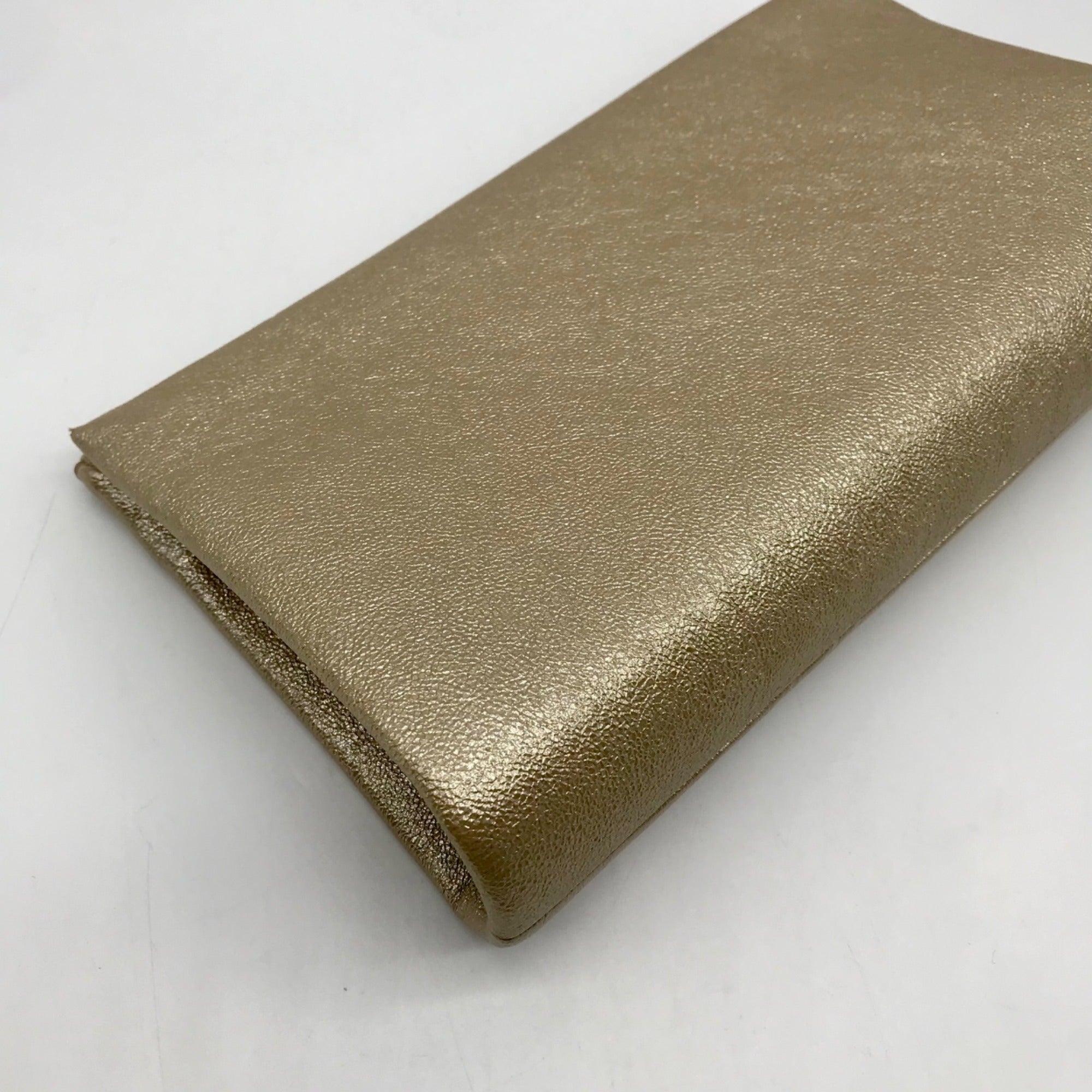 Aqua Gold Metallic Chain Convertible Clutch