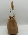 Kate Spade Tan Leather Quilted Tote Bag With Matching Wallet