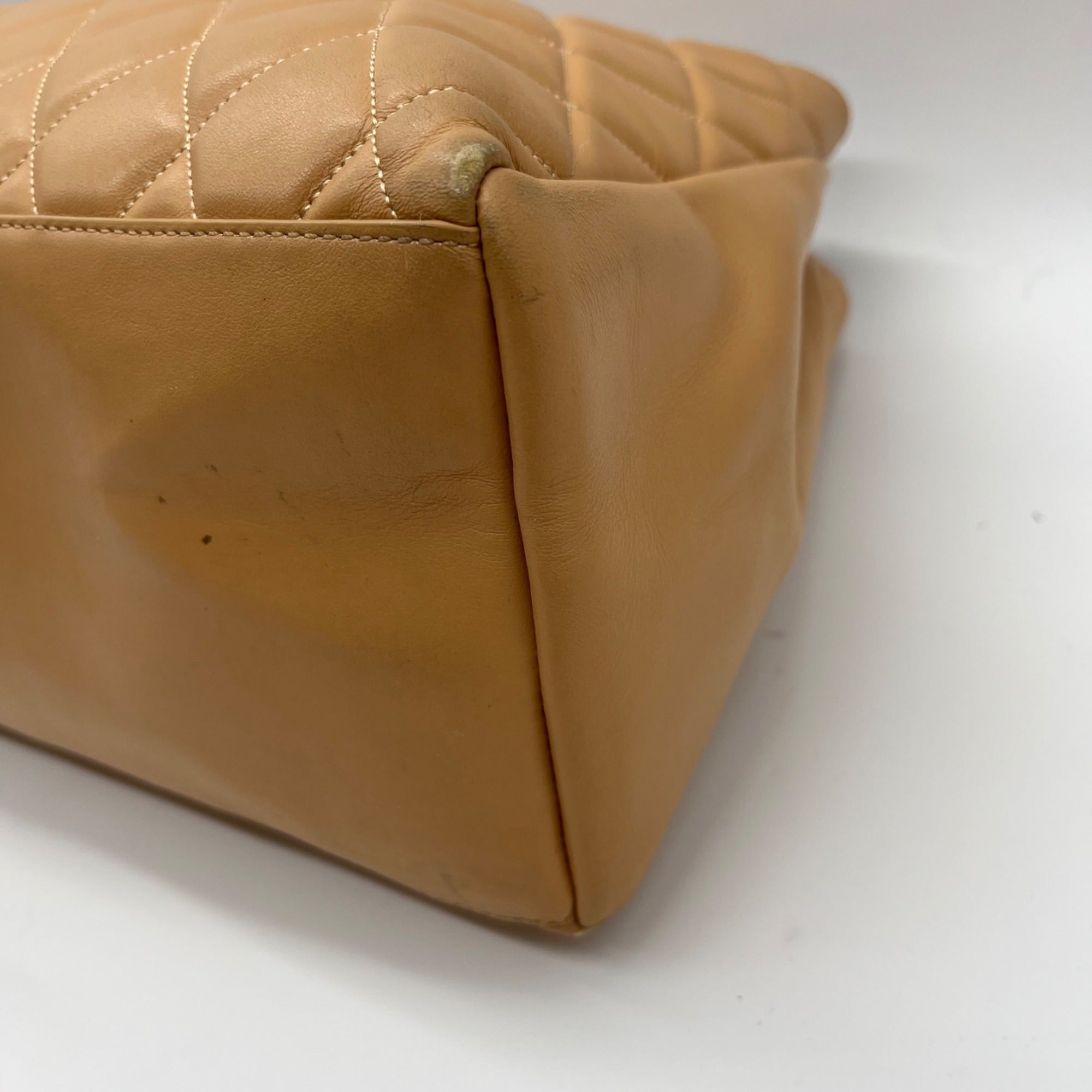 Kate Spade Tan Leather Quilted Tote Bag With Matching Wallet