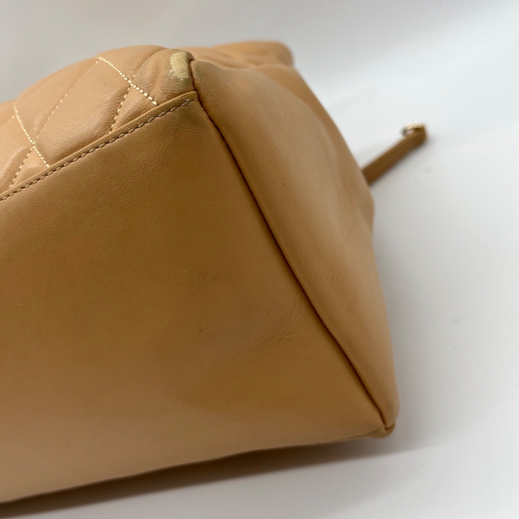 Kate Spade Tan Leather Quilted Tote Bag With Matching Wallet