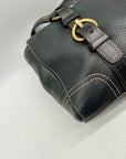 Coach Chealsea Black Pebbled Leather Satchel Bag 10953