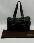 Coach Chealsea Black Pebbled Leather Satchel Bag 10953