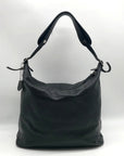Longchamp Black Leather Hobo Bag