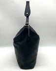 Longchamp Black Leather Hobo Bag