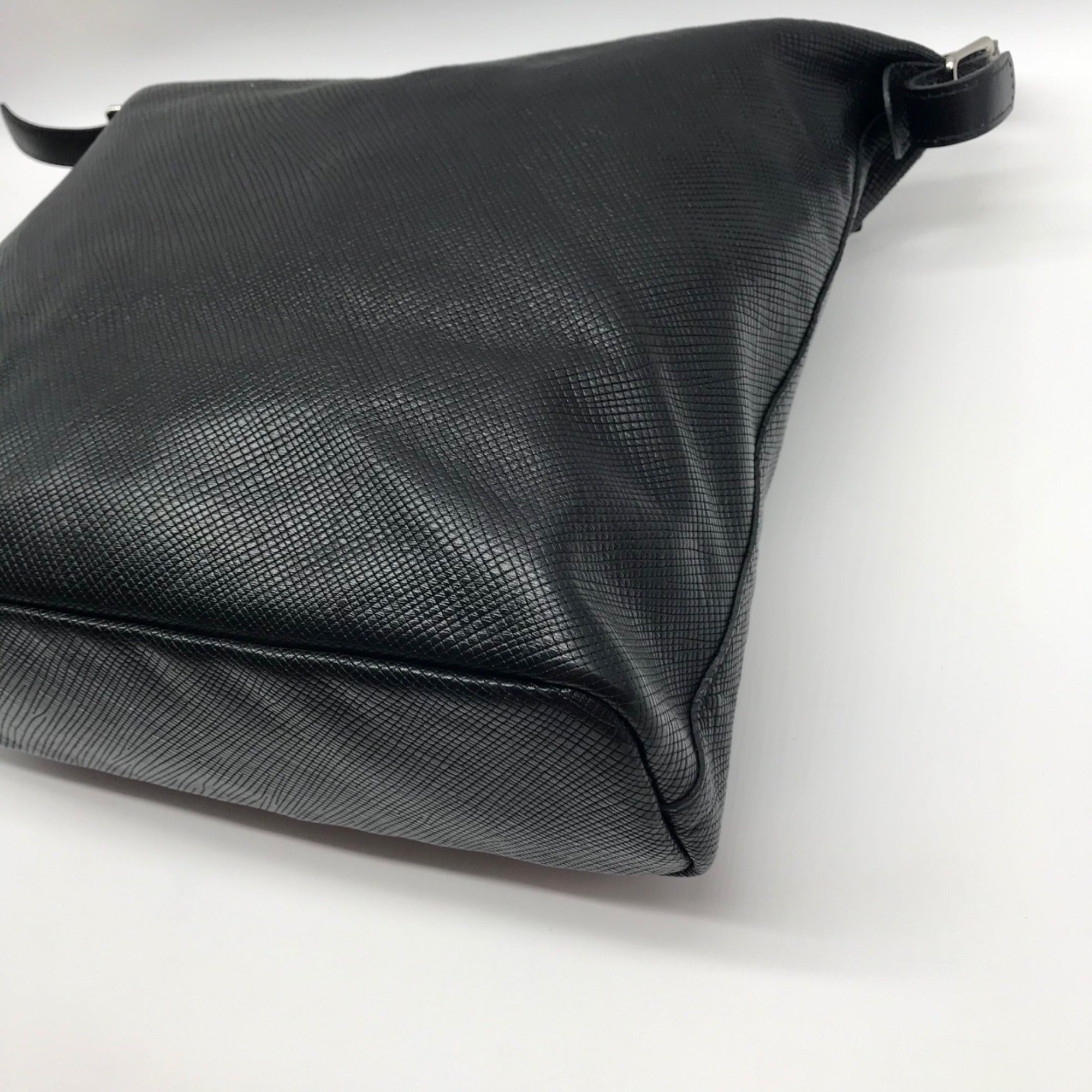 Longchamp Black Leather Hobo Bag