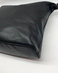 Longchamp Black Leather Hobo Bag
