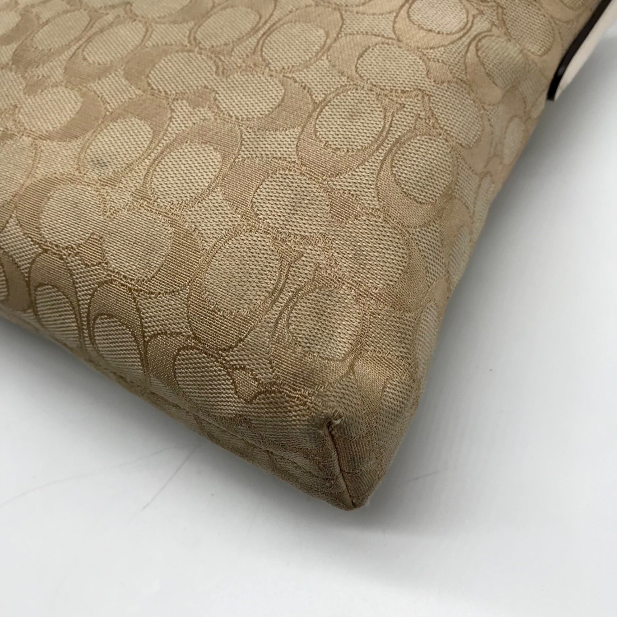 Coach Beige &amp; Tan Signature Jacquard File Crossbody F29960