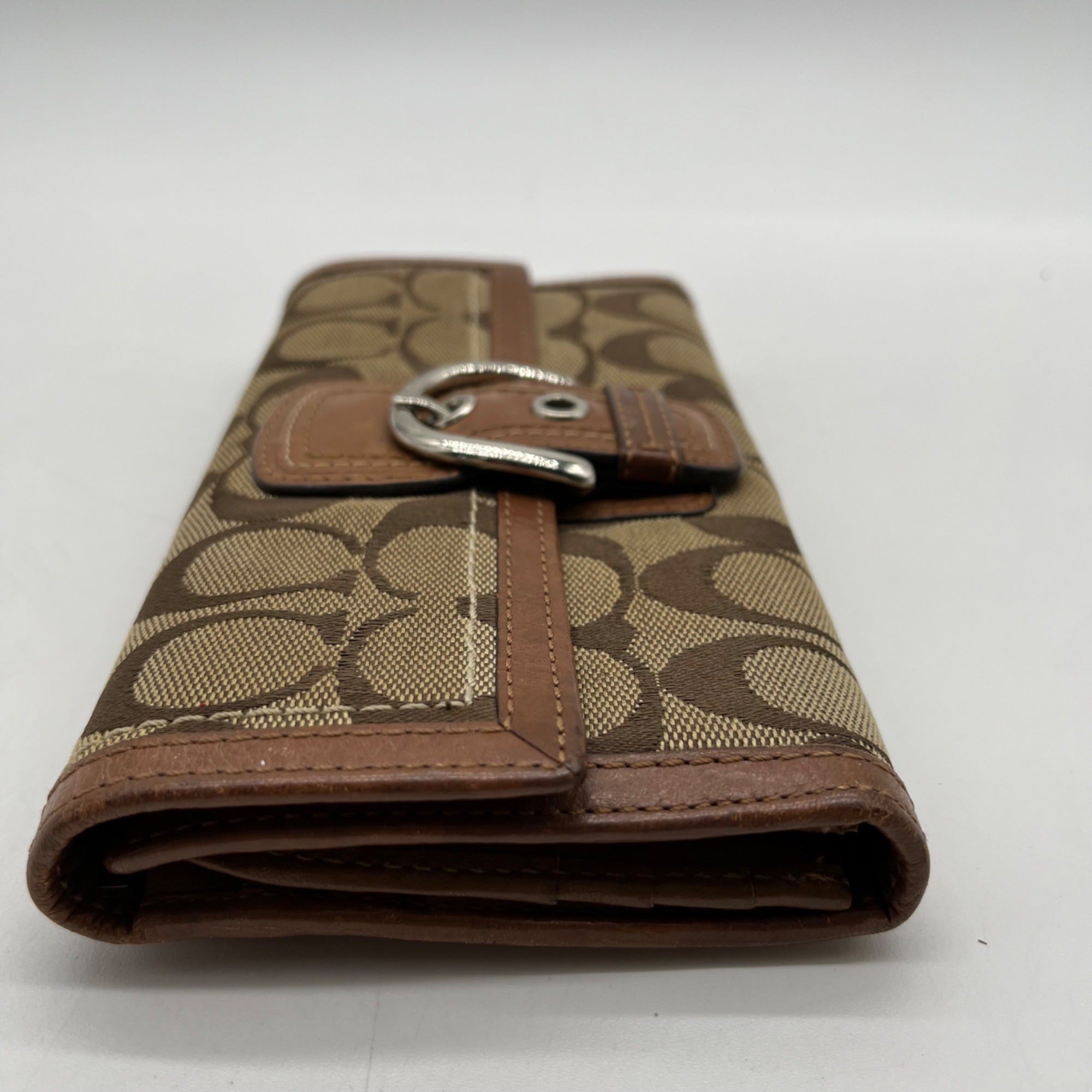 Coach Vintage Signature Soho Buckle Trifold Wallet