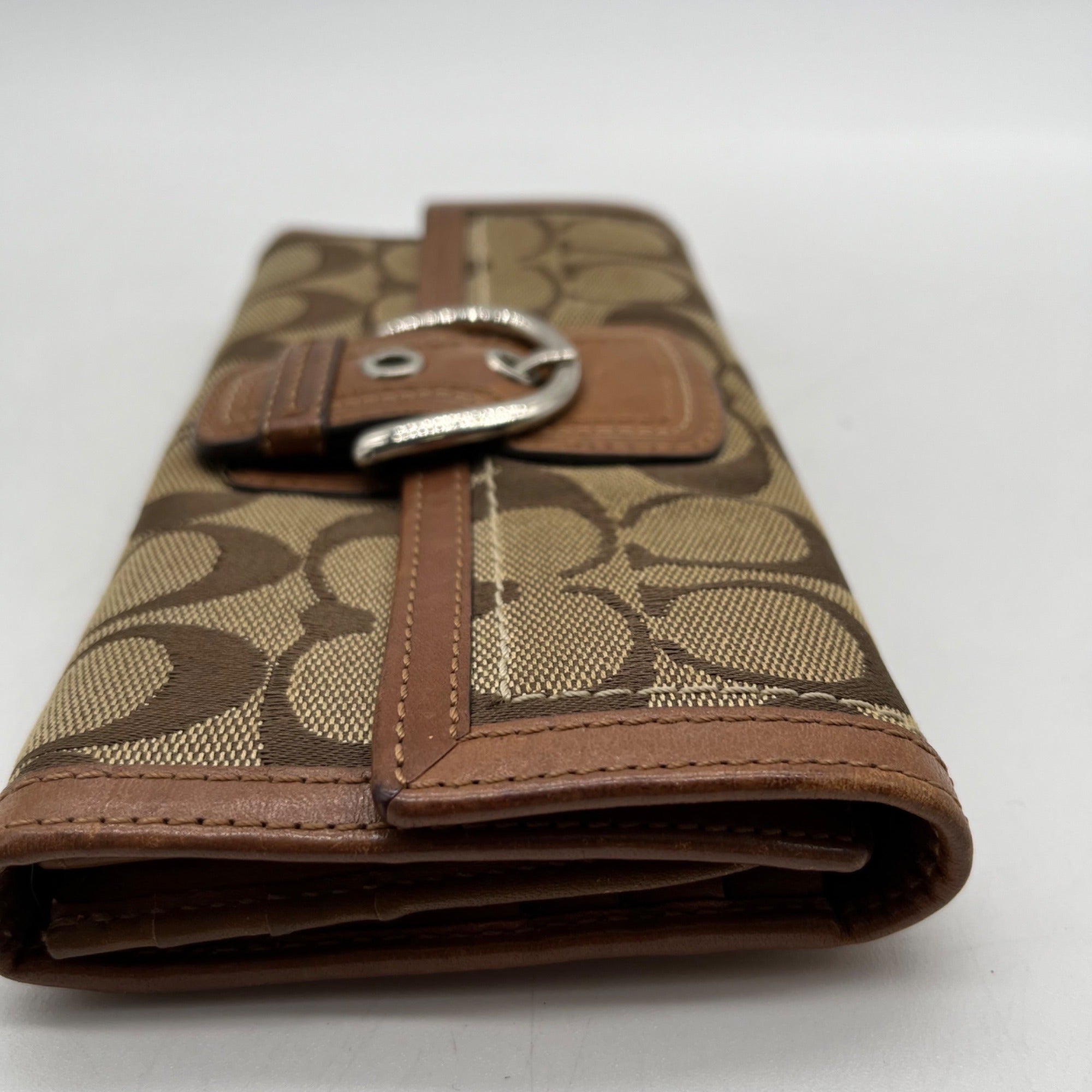 Coach Vintage Signature Soho Buckle Trifold Wallet
