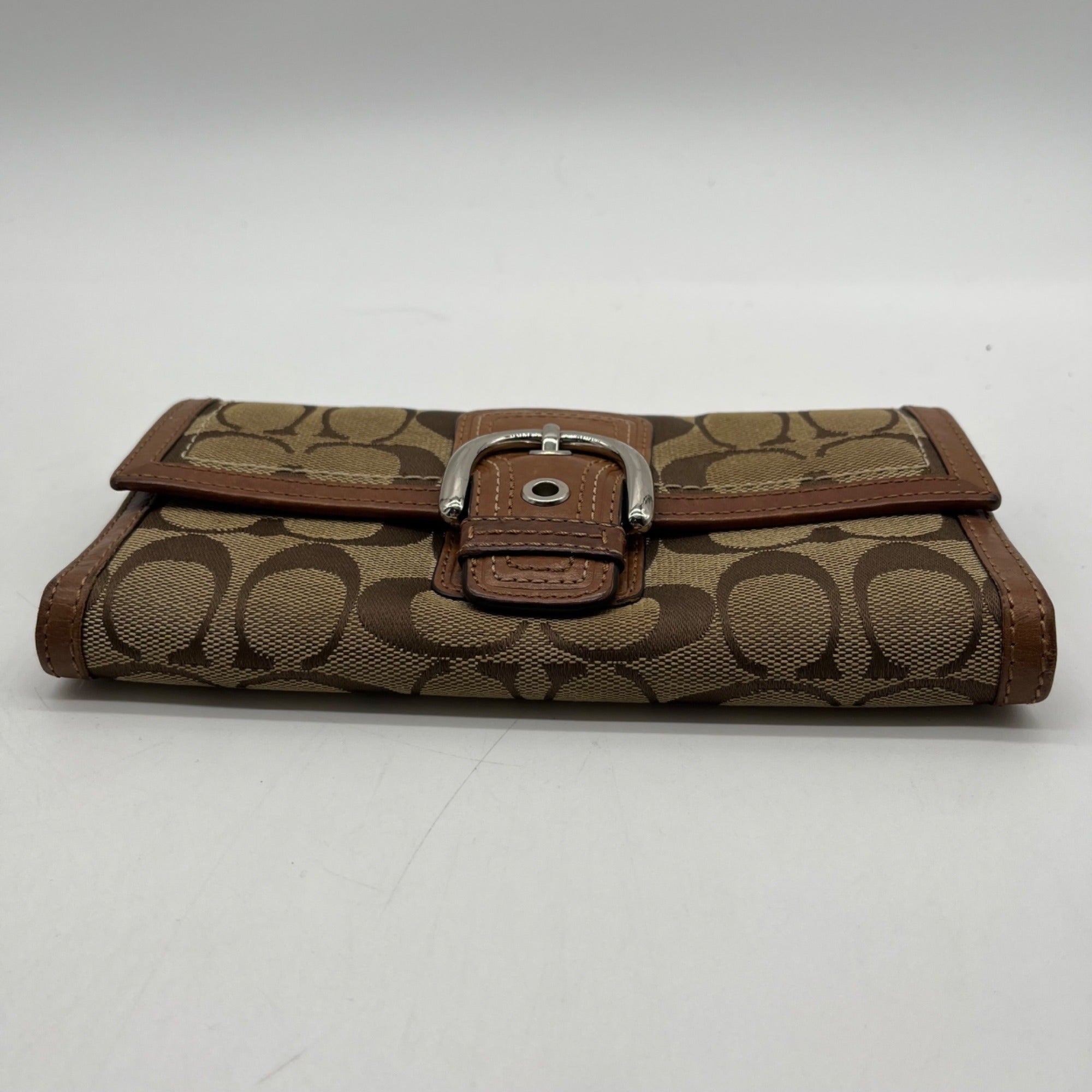 Coach Vintage Signature Soho Buckle Trifold Wallet