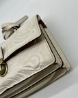 Patricia Nash White Leather Lanza Crossbody Bag