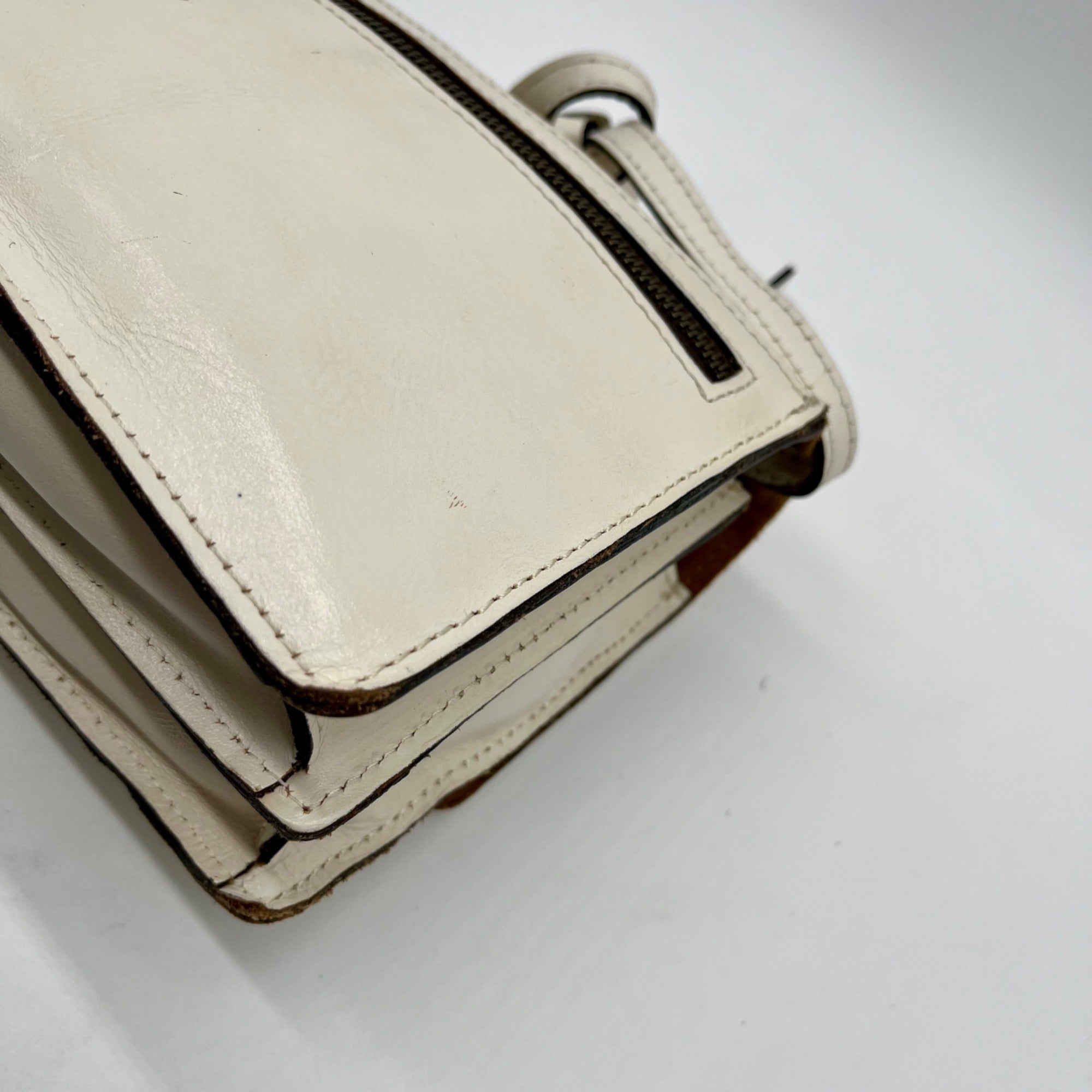 Patricia Nash White Leather Lanza Crossbody Bag