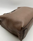 Tory Burch Brown Pebbled Leather Satchel Bag