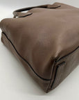 Tory Burch Brown Pebbled Leather Satchel Bag