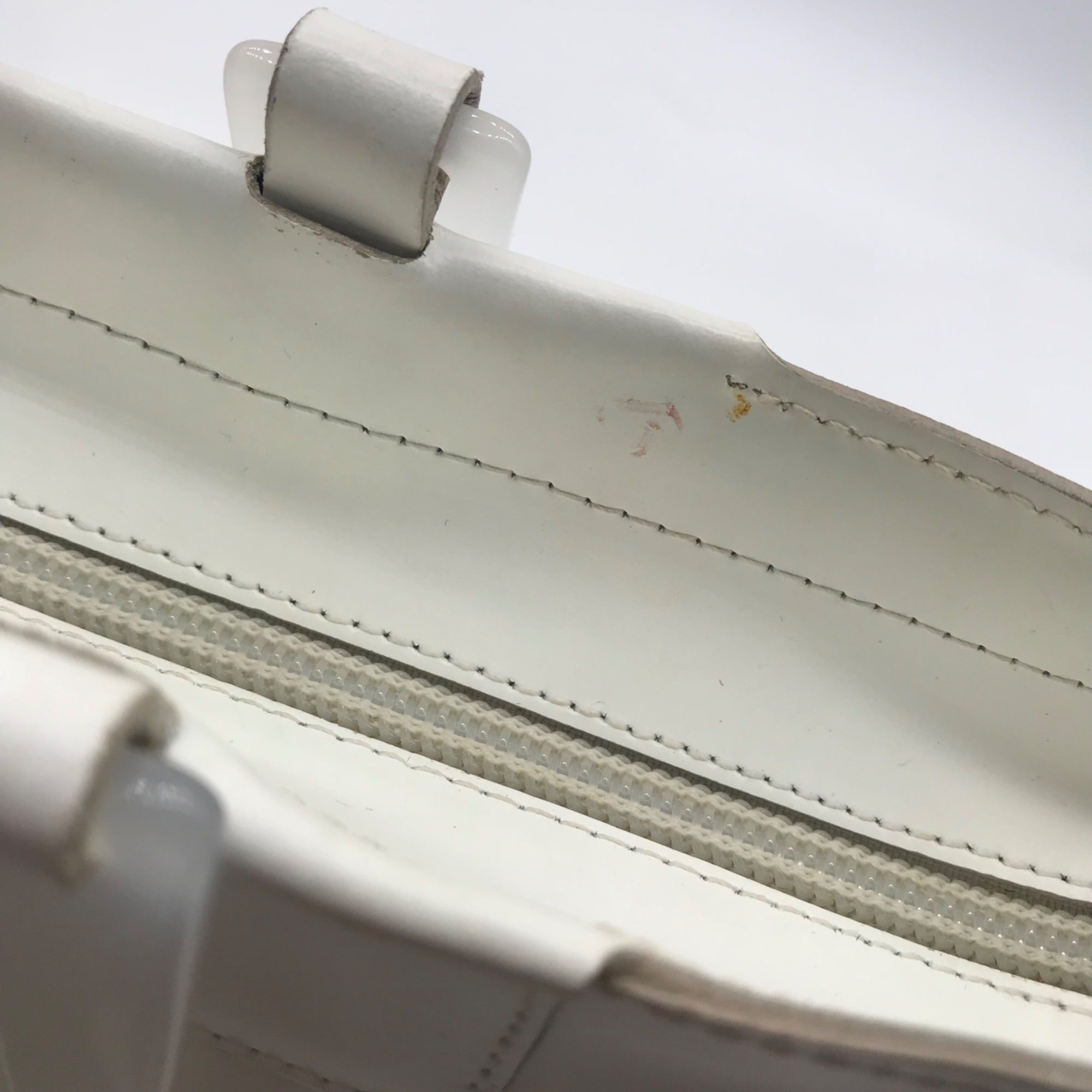 Lamarthe Cream Leather Minimalist Tote Bag