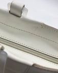 Lamarthe Cream Leather Minimalist Tote Bag